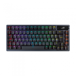ASUS ROG Azoth RGB Gaming Tastatur mit 75% Layout - kabellose RGB Gaming Tastatur im Layout 75% mit Bluetooth und einem OLED Display zum ablesen von S