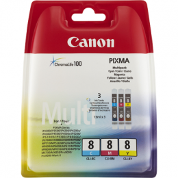 Canon CLI-8 Multipack, Gelb, Cyan, Magenta