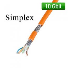 Communik - 10Gbit Verlegekabel Cat.7, 1000MHz, AWG23 S/FTP 2x4P FRNC-B orange, 50 Meter