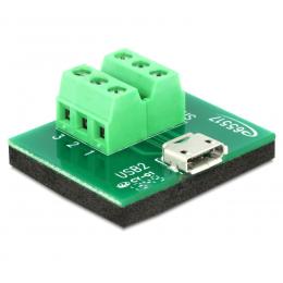Delock Adapter Terminalblock > Micro USB Typ B Buchse