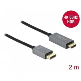 Delock Aktives DisplayPort 1.4 zu HDMI Kabel 4K, 60Hz (HDR), 2m