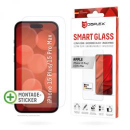 DISPLEX Smart Glass (9H) für Apple iPhone 15 Plus/15 Pro Max Montagesticker, unzerbrechlich, ultra-dünn, unsichtbar