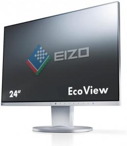 Eizo FlexScan EV2450 LED grau 24 Zoll Full HD 1920x1080 HDMI DisplayPort VGA DVI Höhenverstellbar EV2450-GY