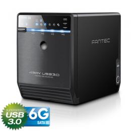 FANTEC QB-35US3-6G, 4x 3.5 HDD Gehuse, USB 3.0, schwarz