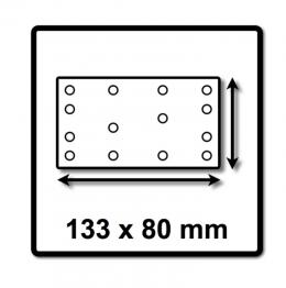 Festool STF 80x133 RU2/50 Schleifstreifen Rubin 2 P180 80 x 133 mm 100 Stk. ( 2x 499052 ) für Rutscher RTS 400, RTSC 400, RS 400, RS 4, LS 130