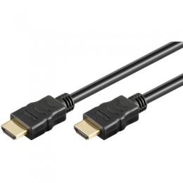 Goobay 0,5m HDMI Kabel mit Ethernet, 4K (2160p), vergoldete Kontakte