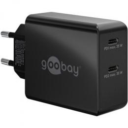 Goobay USB-C™ PD Dual-Schnellladegerät (36 W) schwarz