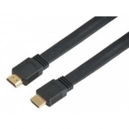 HDMI 2.0 Flachkabel, mit Ethernet, schwarz, 0,5m
