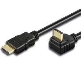 HDMI Kabel High Speed with Ethernet gewinkelt Schwarz 1m