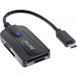 InLine Card Reader USB 3.1 USB-C, fr SD/SDHC/SDXC, microSD, UHS-II kompatibel