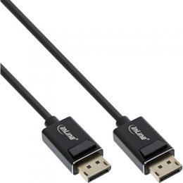 InLine DisplayPort 2.0 Kabel, 8K4K UHBR, schwarz, vergoldete Kontakte, 2m