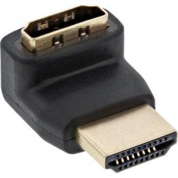 InLine HDMI Adapter, Stecker / Buchse, gewinkelt oben, vergoldete Kontakte, 4K2K