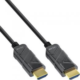 InLine HDMI AOC Kabel, Ultra High Speed HDMI Kabel, 8K4K, schwarz, 20m