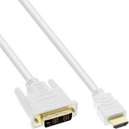 Ein Angebot für InLine HDMI-DVI Kabel, wei / gold, HDMI Stecker auf DVI 18+1 Stecker, 0,5m InLine aus dem Bereich Kabel > HDMI > HDMI zu DVI - jetzt kaufen.
