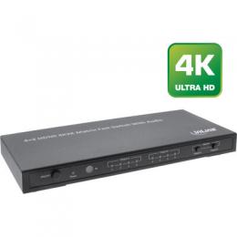 InLine HDMI Matrix Switch / Umschalter, 4K2K, 4 Eingnge auf 2 Ausgnge