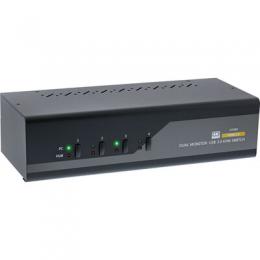 InLine KVM Desktop Switch, 4-fach, Dual Monitor, HDMI 2.0, 4K, USB 3.0, Audio