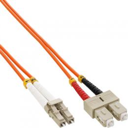 InLine LWL Duplex Kabel, LC/SC, 50/125m, OM2, 15m