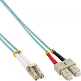 InLine LWL Duplex Kabel, LC/SC, 50/125m, OM3, 2m