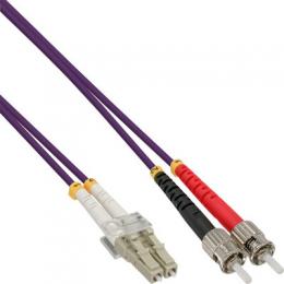 InLine LWL Duplex Kabel, LC/ST, 50/125m, OM4, 7,5m