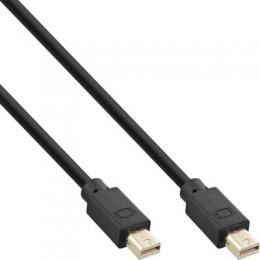 InLine Mini DisplayPort 1.4 Kabel, Stecker / Stecker schwarz/gold, 2m