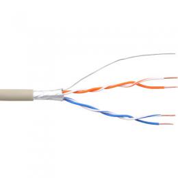 InLine Telefon-Kabel 4-adrig, 2x2x0,6mm, zum Verlegen, 100m Rolle
