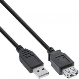 InLine USB 2.0 Verlngerung, Stecker / Buchse, Typ A, schwarz, 2m