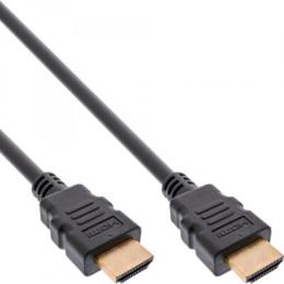 InLine® Zertifiziertes HDMI Kabel, Ultra High Speed HDMI 8K4K, Stecker / Stecker, schwarz / gold, 1m