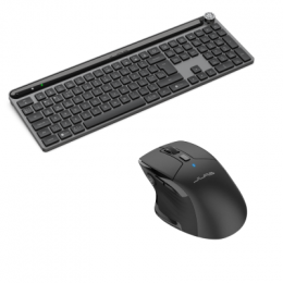 JLab JBuds Bluetooth Maus, Ergonomisches Design + Jlab Epic Keyboard - DE-Layout - Black , Bundle