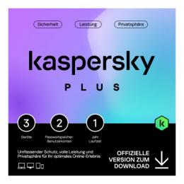 Kaspersky Plus Internet Security [3 Geräte - 1 Jahr]