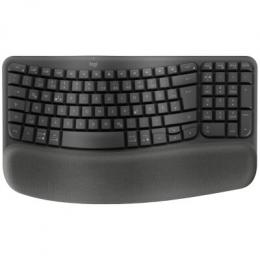 Logitech Wave Keys for Business - GRAPHITE Kabellose ergonomische Tastatur