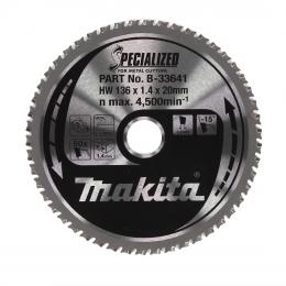 Makita SPECIALIZED Kreissägeblatt für Metall 136 x 20 x 1,4 mm 50 Zähne ( B-33641 )