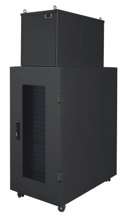 Micro Datacenter INTELLINET 36 HE, 19'', 2283 (H) x 600 (B) x 1000 (T) mm, Schutzklasse IP54, Khleinheit mit 2 kW, vollstndig montiert, schwarz