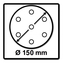 Mirka BASECUT Schleifscheiben 150 mm P240 400 Stk. ( 4x 2261109925 ) Grip 15 Loch