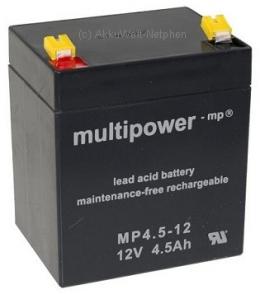 Multipower MP4.5-12 Anschluss 4,8mm 12.0V 4,5Ah 4.5-12 4,5-12 CSSB 6-FM-4.5
