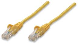 Netzwerkkabel, Cat5e, U/UTP INTELLINET CCA, Cat5e-kompatibel, RJ45-Stecker/RJ45-Stecker, 0,5 m, gelb