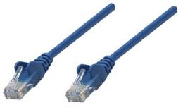 Netzwerkkabel, Cat6, U/UTP INTELLINET CCA, Cat6-kompatibel, RJ45-Stecker/RJ45-Stecker, 0,25 m, blau
