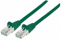 Netzwerkkabel mit Cat6a-Stecker und Cat7-Rohkabel, S/FTP INTELLINET 100% Kupfer, LS0H, 0,5 m, grn