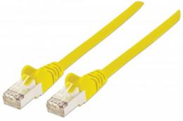 Netzwerkkabel mit Cat6a-Stecker und Cat7-Rohkabel, S/FTP INTELLINET 100% Kupfer, LS0H, 1 m, gelb