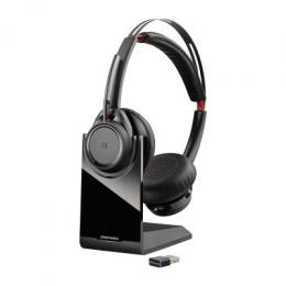 Poly Plantronics Voyager Focus B825 Headset, stereo, kab B-Ware Bluetooth, inkl. Tischladegerät, Unified Communication optimiert
