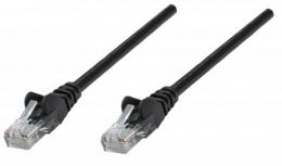 Premium Netzwerkkabel, Cat6, U/UTP INTELLINET 100% Kupfer, Cat6-zertifiziert, RJ45-Stecker/RJ45-Stecker, 0,25 m, schwarz