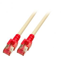 RJ45 Crossover Patchkabel S/FTP, Cat.6, 15m, rot