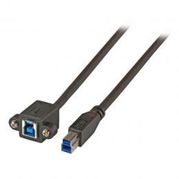 Ein Angebot für USB3.0 Verlngerungskabel B-B,St.-Einbaubuchse 0,5m schwarz, Classic  aus dem Bereich USB Produkte > USB Verlngerungskabel > USB 3.0 - jetzt kaufen.