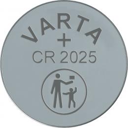 VARTA Lithium-Knopfzelle CR2025, 3 V, 170 mAh