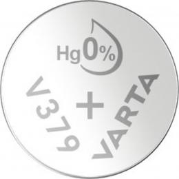 VARTA Silberoxid-Knopfzelle V379/SR63, 1,55 V, 14 mAh
