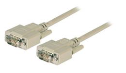 VGA Anschlusskabel, 2x HD-DSub 15, St.-St., 10,0m, beige