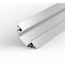 1-m-Aluminiumprofil P7-1 für LED-Streifen, mit matter Abdeckung, inkl. Endkappen