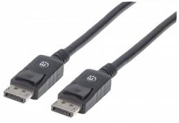 1080p DisplayPort-Kabel MANHATTAN DisplayPort-Stecker auf DisplayPort-Stecker, 2 m, schwarz