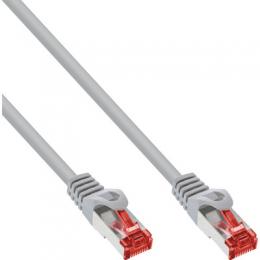 200er Bulk-Pack InLine Patchkabel, S/FTP (PiMf), Cat.6, 250MHz, PVC, CCA, grau, 0,25m