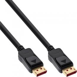 25er Bulk-Pack InLine DisplayPort 1.4 Kabel, 8K4K, schwarz, vergoldete Kontakte, 2m