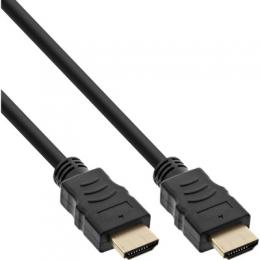 25er Bulk-Pack InLine HDMI Kabel, HDMI-High Speed mit Ethernet, Premium, 4K2K, Stecker / Stecker, schwarz / gold, 3m
